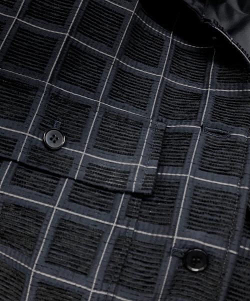Louren（ローレン）louren (ローレン) velvet jacquard check blouson ネイビー サイズ:Fの古着・服飾アイテム