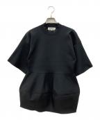 ENFOLDエンフォルド）の古着「SOLID-PEPLUM PULLOVER」｜ブラック