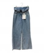 DEUXIEME CLASSEドゥーズィエム クラス）の古着「フラップディティールデニムワイドパンツ」｜インディゴ