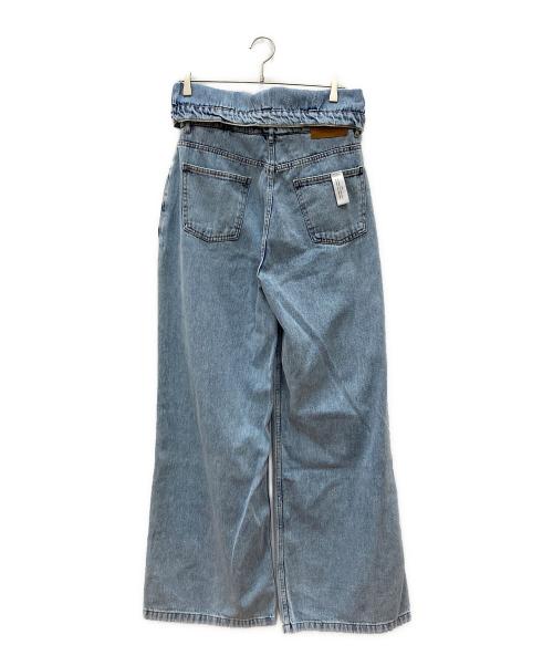 DEUXIEME CLASSE（ドゥーズィエム クラス）DEUXIEME CLASSE (ドゥーズィエム クラス) フラップディティールデニムワイドパンツ インディゴ サイズ:38 未使用品の古着・服飾アイテム
