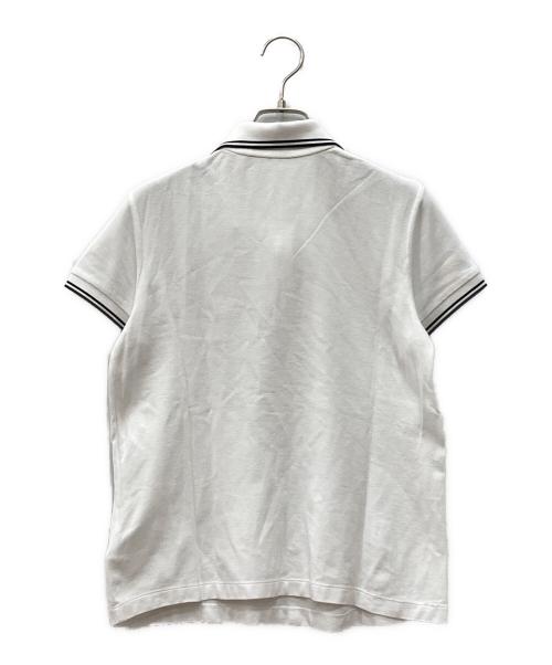 MONCLER（モンクレール）MONCLER (モンクレール) ポロシャツ ホワイト サイズ:Mの古着・服飾アイテム