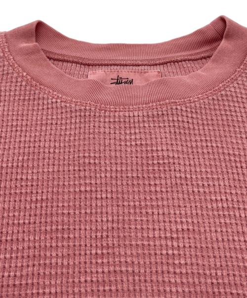 stussy（ステューシー）stussy (ステューシー) PIGMENT DYED SS THERMAL ピンク サイズ:Sの古着・服飾アイテム