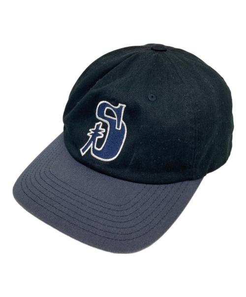 stussy（ステューシー）stussy (ステューシー) VINTAGE S LOW PRO CAP ブラック×ネイビー サイズ:下記参照の古着・服飾アイテム