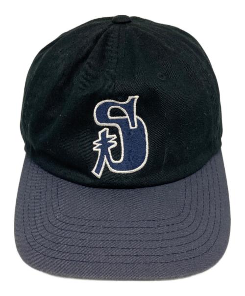 stussy（ステューシー）stussy (ステューシー) VINTAGE S LOW PRO CAP ブラック×ネイビー サイズ:下記参照の古着・服飾アイテム