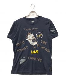 FENDI（フェンディ）の古着「LOVE モンスターワッペンTシャツ」｜ネイビー