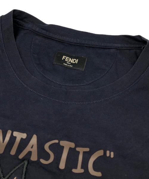 FENDI（フェンディ）FENDI (フェンディ) LOVE モンスターワッペンTシャツ ネイビー サイズ:48の古着・服飾アイテム