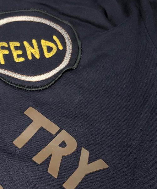 FENDI（フェンディ）FENDI (フェンディ) LOVE モンスターワッペンTシャツ ネイビー サイズ:48の古着・服飾アイテム