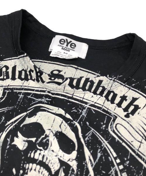 eYe COMME des GARCONS JUNYAWATANABE MAN（アイ コム デ ギャルソン ジュンヤ ワタナベ マン）eYe COMME des GARCONS JUNYAWATANABE MAN (アイ コム デ ギャルソン ジュンヤ ワタナベ マン) 綿度詰め天竺 製品プリント 半袖Tシャツ ブラック サイズ:Mの古着・服飾アイテム
