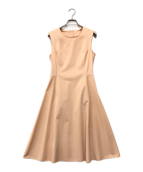 FOXEY NEWYORK（フォクシーニューヨーク）FOXEY NEWYORK (フォクシーニューヨーク) ノースリーブワンピース ベージュ サイズ:40の古着・服飾アイテム