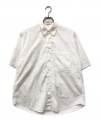 AURALEEオーラリー）の古着「WASHED FINX TWILL BIG HALF SLEEVED SHIRT」｜ホワイト