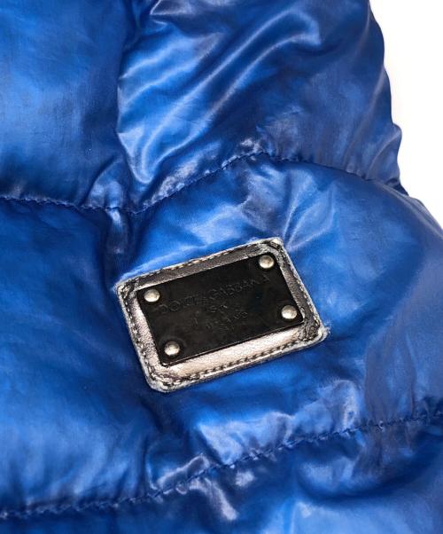 DOLCE & GABBANA（ドルチェ＆ガッバーナ）DOLCE & GABBANA (ドルチェ＆ガッバーナ) スケルトンフーデットダウンジャケット ブルー サイズ:44の古着・服飾アイテム