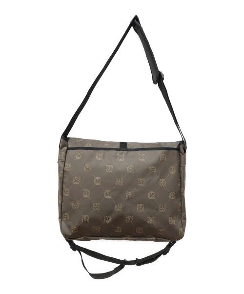 stussy（ステューシー）stussy (ステューシー) SS モノグラム PVC 総柄メッセンジャーバッグ ブラウン サイズ:下記参照の古着・服飾アイテム