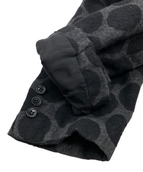 BLACK COMME des GARCONS（ブラックコムデギャルソン）BLACK COMME des GARCONS (ブラックコムデギャルソン) ドットパターン3Bテーラードジャケット ブラック サイズ:Sの古着・服飾アイテム