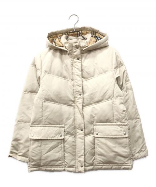 BURBERRY GOLF（バーバリーゴルフ）BURBERRY GOLF (バーバリーゴルフ) 裏地ノバチェックフーデッドダウンジャケット ベージュ サイズ:Mの古着・服飾アイテム