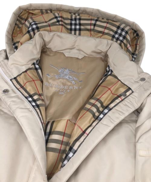 BURBERRY GOLF（バーバリーゴルフ）BURBERRY GOLF (バーバリーゴルフ) 裏地ノバチェックフーデッドダウンジャケット ベージュ サイズ:Mの古着・服飾アイテム