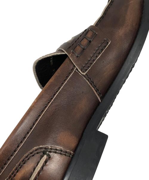 MIU MIU（ミュウミュウ）MIU MIU (ミュウミュウ) レザーペニーローファー ブラウン サイズ:36の古着・服飾アイテム