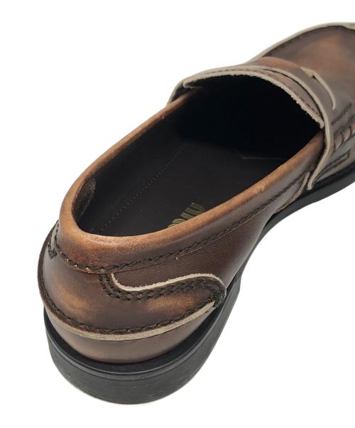 MIU MIU（ミュウミュウ）MIU MIU (ミュウミュウ) レザーペニーローファー ブラウン サイズ:36の古着・服飾アイテム
