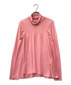MM6 Maison Margielaエムエムシックスメゾンマルジェラ）の古着「ハイネックカットソー」｜ピンク