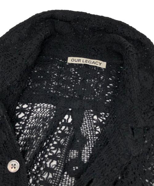 OUR LEGACY（アワーレガシー）OUR LEGACY (アワーレガシー) COCO SHIRT CROCHET ブラック サイズ:44の古着・服飾アイテム