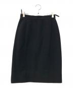 CHANELシャネル）の古着「ウール台形スカート」｜ブラック