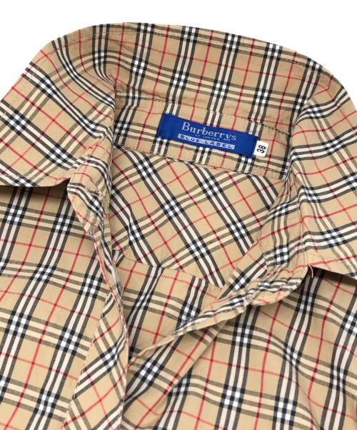 BURBERRY BLUE LABEL（バーバリーロンドンブルーレーベル）BURBERRY BLUE LABEL (バーバリーロンドンブルーレーベル) ノバチェックシャツ ベージュ サイズ:38の古着・服飾アイテム
