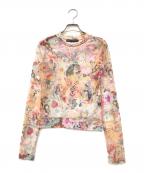 MARCO RAMBALDIマルコランバルディ）の古着「総柄シアーカットソー」｜ベージュ