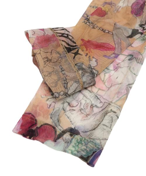 MARCO RAMBALDI（マルコランバルディ）MARCO RAMBALDI (マルコランバルディ) 総柄シアーカットソー ベージュ サイズ:Lの古着・服飾アイテム