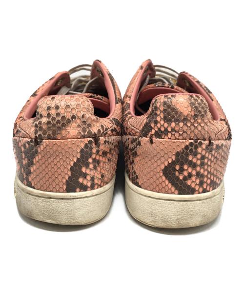 LOUIS VUITTON（ルイ ヴィトン）LOUIS VUITTON (ルイ ヴィトン) フロントローライン レザーローカットスニーカー ピンク サイズ:38の古着・服飾アイテム