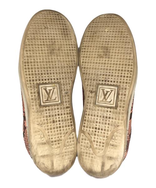 LOUIS VUITTON（ルイ ヴィトン）LOUIS VUITTON (ルイ ヴィトン) フロントローライン レザーローカットスニーカー ピンク サイズ:38の古着・服飾アイテム