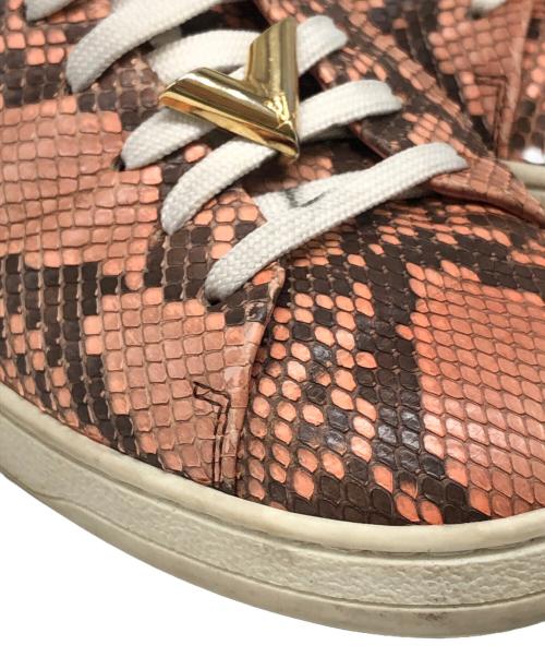 LOUIS VUITTON（ルイ ヴィトン）LOUIS VUITTON (ルイ ヴィトン) フロントローライン レザーローカットスニーカー ピンク サイズ:38の古着・服飾アイテム