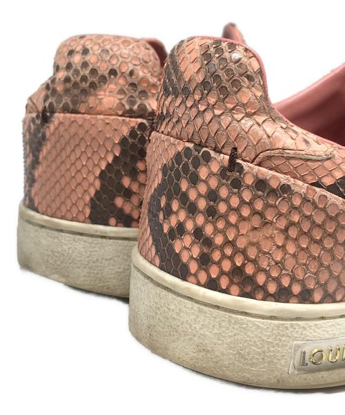 LOUIS VUITTON（ルイ ヴィトン）LOUIS VUITTON (ルイ ヴィトン) フロントローライン レザーローカットスニーカー ピンク サイズ:38の古着・服飾アイテム