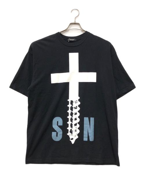 UNDERCOVER（アンダーカバー）UNDERCOVER (アンダーカバー) BIGTEE CROSS SCREW SN ブラック サイズ:2の古着・服飾アイテム