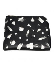 UNDERCOVERISM（アンダーカバーイズム）の古着「総柄レザーL字ZIPポーチ財布」｜ブラック