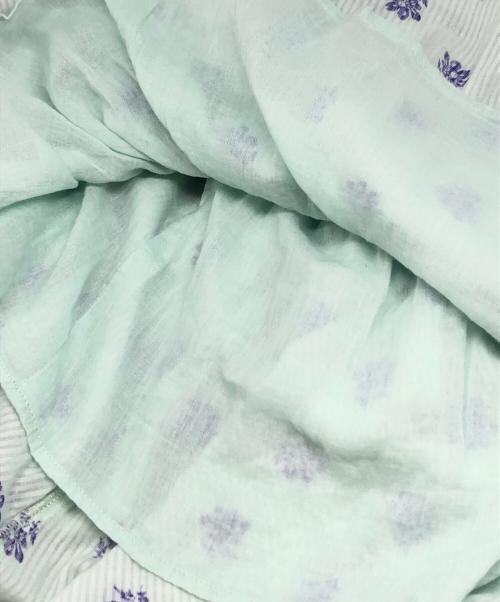 ne quittez pas（ヌキテパ）ne quittez pas (ヌキテパ) COTTON DOBBY STRIPE SHIRTS グリーン サイズ:SHORTの古着・服飾アイテム