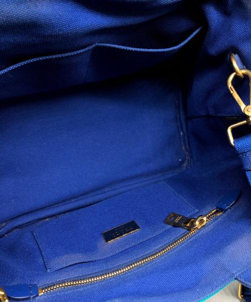 PRADA（プラダ）PRADA (プラダ) カナパ2WAYトートバッグ ブルー サイズ:下記参照の古着・服飾アイテム