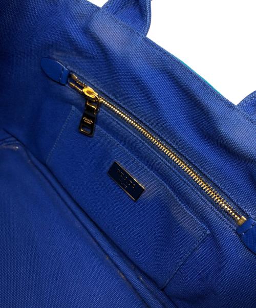 PRADA（プラダ）PRADA (プラダ) カナパ2WAYトートバッグ ブルー サイズ:下記参照の古着・服飾アイテム