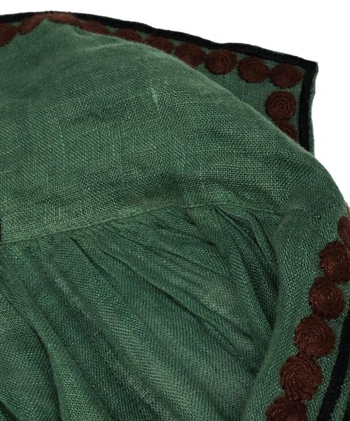vita kin（ヴィタキン）vita kin (ヴィタキン) 刺繍リネンワンピース グリーン サイズ:XSの古着・服飾アイテム