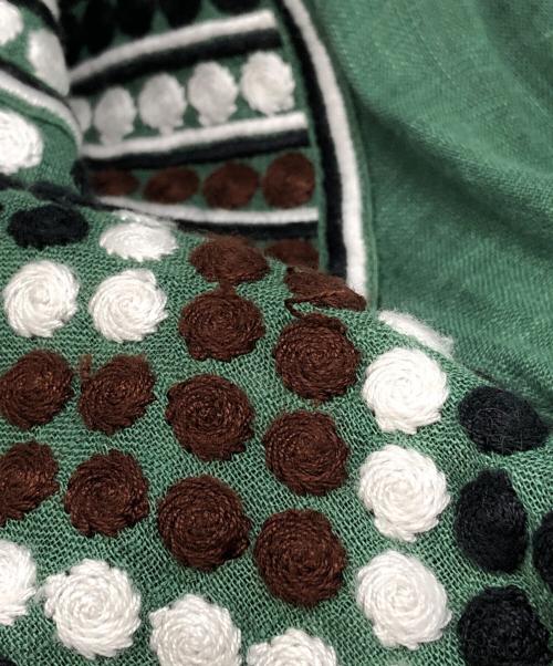 vita kin（ヴィタキン）vita kin (ヴィタキン) 刺繍リネンワンピース グリーン サイズ:XSの古着・服飾アイテム