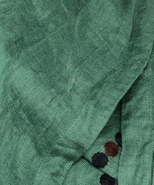 vita kin（ヴィタキン）vita kin (ヴィタキン) 刺繍リネンワンピース グリーン サイズ:XSの古着・服飾アイテム