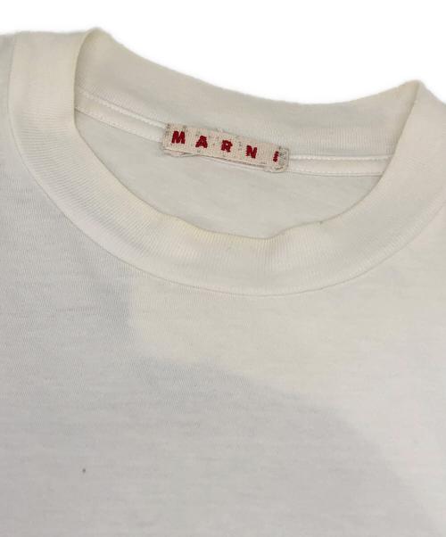 MARNI（マルニ）MARNI (マルニ) ブラックDAISYプリント クルーネックTシャツ ホワイト サイズ:48の古着・服飾アイテム