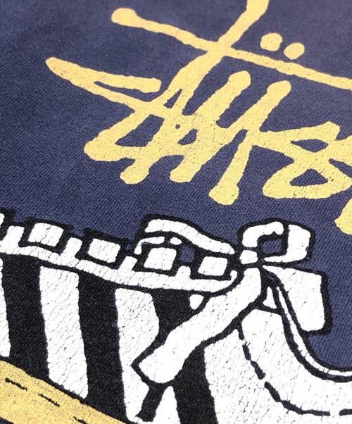 stussy（ステューシー）stussy (ステューシー) OLD SKOOL FLAVOR T-SHIRTS ネイビー サイズ:XLの古着・服飾アイテム