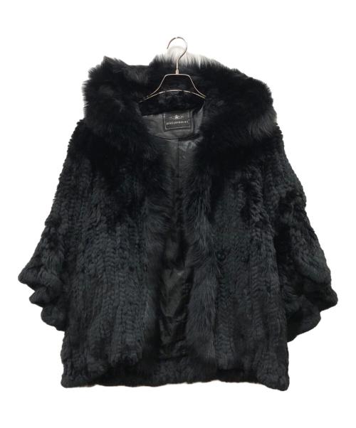 GRACE CONTINENTAL（（グレースコンチネンタル）GRACE CONTINENTAL (グレースコンチネンタル) レッキスラビットファーポンチョ ブラック サイズ:36の古着・服飾アイテム