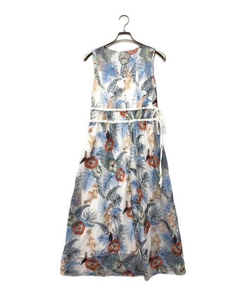 GRACE CONTINENTAL（（グレースコンチネンタル）GRACE CONTINENTAL (（グレースコンチネンタル) ボタニカルバード刺繍・ロング丈ワンピース ブルー サイズ:36 未使用品の古着・服飾アイテム