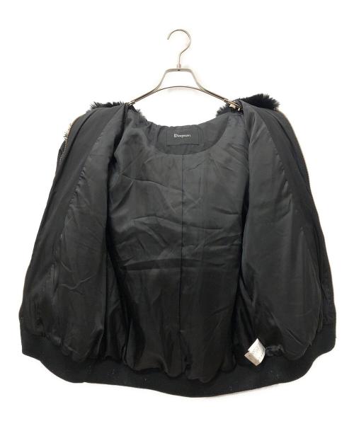 Diagram（ダイアグラム）Diagram (ダイアグラム) ツイード ダウンジャケット ブラック サイズ:36の古着・服飾アイテム