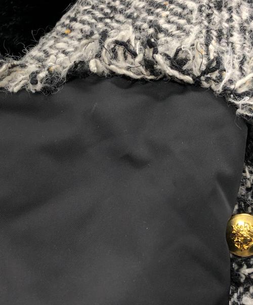 Diagram（ダイアグラム）Diagram (ダイアグラム) ツイード ダウンジャケット ブラック サイズ:36の古着・服飾アイテム