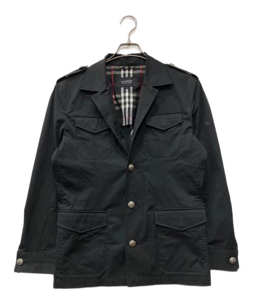 BURBERRY BLACK LABEL（バーバリーブラックレーベル）BURBERRY BLACK LABEL (バーバリーブラックレーベル) メタルボタンテーラードジャケット ブラック サイズ:Mの古着・服飾アイテム