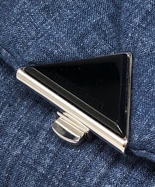 EMPORIO ARMANI（エンポリオ アルマーニ）EMPORIO ARMANI (エンポリオアルマーニ) ペイズリーショルダー デニムキルティングショルダーバッグ ネイビー サイズ:下記参照の古着・服飾アイテム