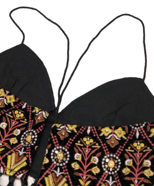 Ameri VINTAGE（アメリヴィンテージ）Ameri VINTAGE (アメリヴィンテージ) India embroidery bustier ブラック サイズ:Fの古着・服飾アイテム