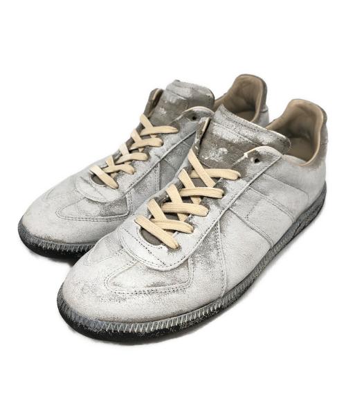 Maison Margiela（メゾンマルジェラ）Maison Margiela (メゾンマルジェラ) ペイント加工ジャーマントレーナー グレー サイズ:40の古着・服飾アイテム