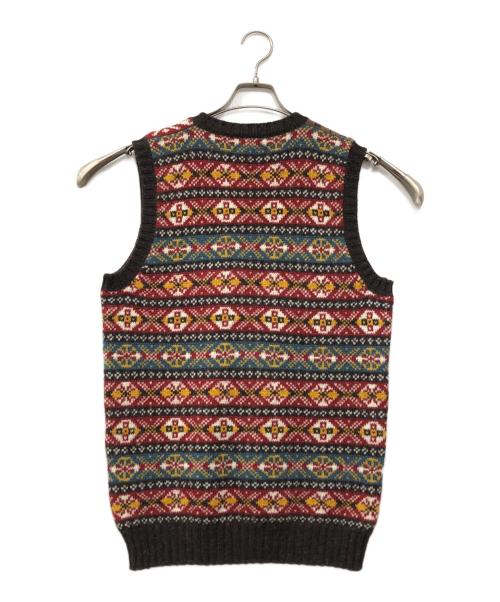 BEAMS PLUS（ビームスプラス）BEAMS PLUS (ビームスプラス) Jamieson’s Knitwear (ジャミーソンズニットウェア) ニットベスト ブラウン サイズ:Mの古着・服飾アイテム